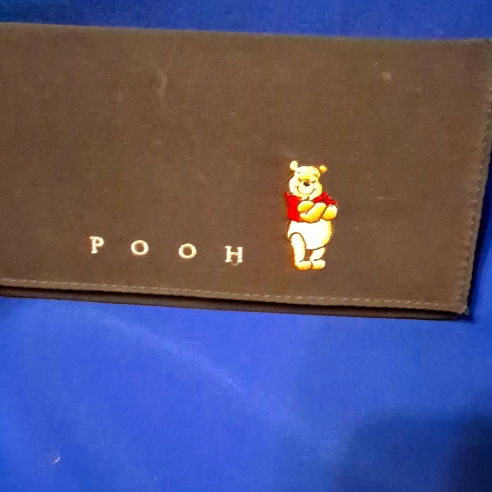 Disney Black Wallet with Winnie the Pooh Embroidery